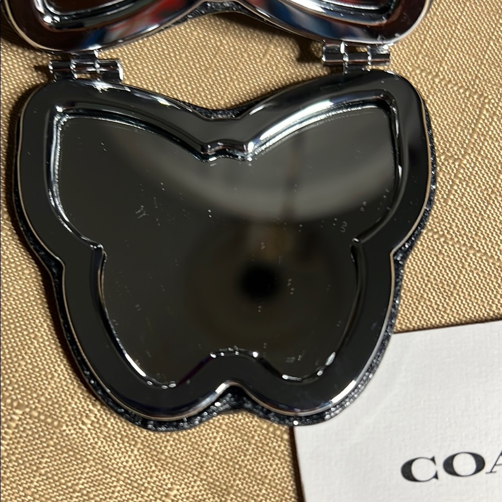Coach Glittery Black Butterfly Cosmetic Mirror - Picture 4 of 4